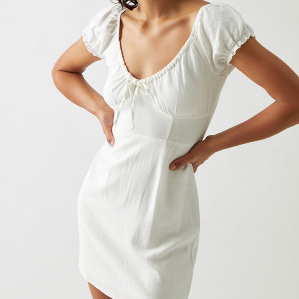 LA Hearts Bustier Mini Dress White